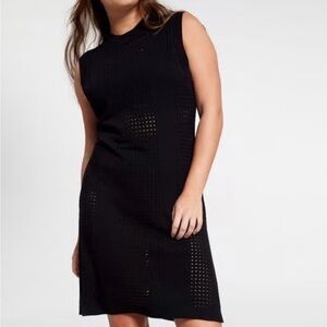 Calia by Carrie Underwood Crochet Coverup Black Midi Dress Swim Cover Small NWT